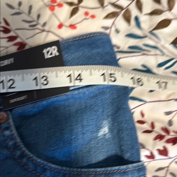 Express Blue Skinny Jeans with Faded Denim Look - Picture 4 of 7